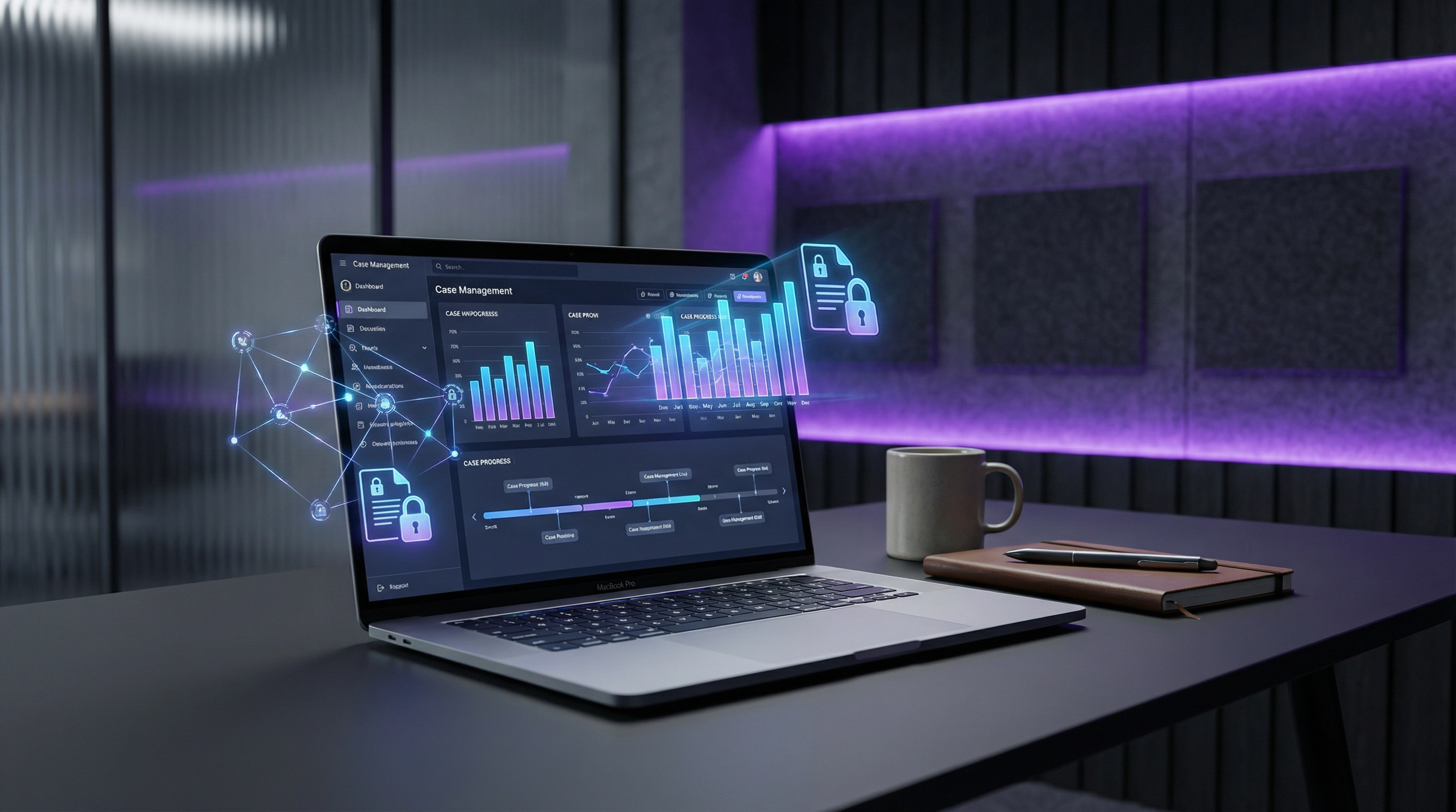 Modern legal technology workspace